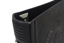 Load image into Gallery viewer, CHROME HEARTS クロムハーツ レザーアジェンダ バインダー CHプラス ホースシュー エンボス加工 ブラック シルバー925 良品 中古 4c069087