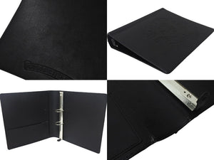 CHROME HEARTS クロムハーツ レザーアジェンダ バインダー CHプラス ホースシュー エンボス加工 ブラック シルバー925 良品 中古 4c069087