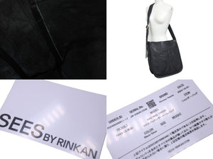 CHROME HEARTS クロムハーツ クロスパッチ レザーメールバッグ ショルダーバッグ レザーパッチ ブラック シルバ−925 美品 中古 4c069088