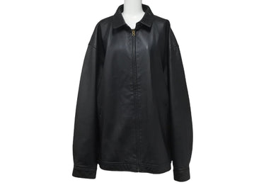 POLO RALPH LAUREN ポロ ラルフローレン スウィングトップ ジャケット サイズXL レザー ブラック 刺繍 ヴィンテージ 美品 中古 4c069089