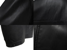 Load image into Gallery viewer, POLO RALPH LAUREN ポロ ラルフローレン スウィングトップ ジャケット サイズXL レザー ブラック 刺繍 ヴィンテージ 美品 中古 4c069089