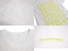 Load image into Gallery viewer, 極美品 CHROME HEARTS クロムハーツ ホースシュー プリント ロゴ 半袖Ｔシャツ ハリウッド限定 ホワイト イエロー コットン サイズM 中古 4c069094