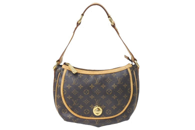 LOUIS VUITTON ルイヴィトン トゥラムPM ワンショルダーバッグ M40076 モノグラム PVC レザー ブラウン 廃盤 美品 中古 4c069098