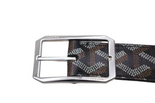 Load image into Gallery viewer, 極美品 GOYARD ゴヤール フレガット ベルト ヘリンボーン柄 FREGAT085CL01TY01P ブラック ブラウン シルバー金具 中古 4c069104