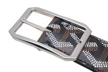 Load image into Gallery viewer, 極美品 GOYARD ゴヤール フレガット ベルト ヘリンボーン柄 FREGAT085CL01TY01P ブラック ブラウン シルバー金具 中古 4c069104
