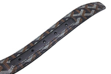 Load image into Gallery viewer, 極美品 GOYARD ゴヤール フレガット ベルト ヘリンボーン柄 FREGAT085CL01TY01P ブラック ブラウン シルバー金具 中古 4c069104