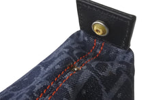 Load image into Gallery viewer, Christian Dior クリスチャンディオール トロッター フライトポーチ 小物入れ デニム グレー シルバー金具 美品 中古 4c069105