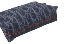 Load image into Gallery viewer, Christian Dior クリスチャンディオール トロッター フライトポーチ 小物入れ デニム グレー シルバー金具 美品 中古 4c069105