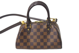 LOUIS VUITTON ルイヴィトン リベラミニ ハンドバッグ N41436 ダミエキャンバス レザー ブラウン 廃盤 ゴールド金具 美品 中古 4c069110