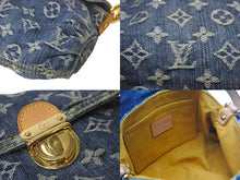 Load image into Gallery viewer, 極美品 LOUIS VUITTON ルイヴィトン ミニプリーティ ハンドバッグ M95050 モノグラムデニム レザー ブルー 中古 4c069164
