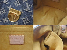 Load image into Gallery viewer, 極美品 LOUIS VUITTON ルイヴィトン ミニプリーティ ハンドバッグ M95050 モノグラムデニム レザー ブルー 中古 4c069164