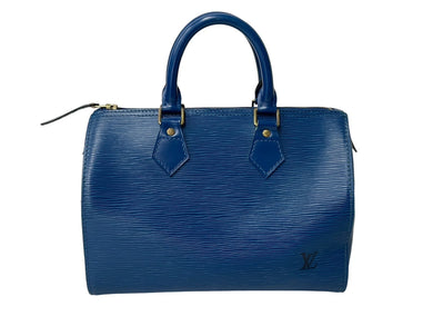 LOUIS VUITTON ルイヴィトン スピーディ25 M43015 ハンドバッグ ブルー ゴールド金具 エピレザー 美品 中古 4c069170