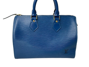 LOUIS VUITTON ルイヴィトン スピーディ25 M43015 ハンドバッグ ブルー ゴールド金具 エピレザー 美品 中古 4c069170
