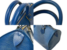 Load image into Gallery viewer, LOUIS VUITTON ルイヴィトン スピーディ25 M43015 ハンドバッグ ブルー ゴールド金具 エピレザー 美品 中古 4c069170