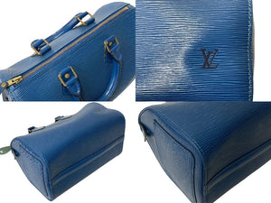 LOUIS VUITTON ルイヴィトン スピーディ25 M43015 ハンドバッグ ブルー ゴールド金具 エピレザー 美品 中古 4c069170