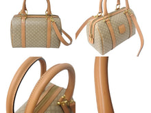 Load image into Gallery viewer, CELINE セリーヌ ハンドバッグ マカダム PVC レザー ベージュ ブラウン ゴールド金具 2WAYバッグ 美品 中古 4c069176