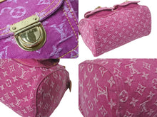Load image into Gallery viewer, 極美品 LOUIS VUITTON ルイヴィトン ネオスピーディ ハンドバッグ M95214 モノグラムデニム ゴールド金具 ピンク 中古 4c069184