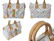 Load image into Gallery viewer, LOUIS VUITTON ルイヴィトン モノグラムマルチカラー スピーディ30 ハンドバッグ M92643 村上隆 ホワイト ゴールド金具 美品 中古 4c069188