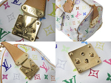 Load image into Gallery viewer, LOUIS VUITTON ルイヴィトン モノグラムマルチカラー スピーディ30 ハンドバッグ M92643 村上隆 ホワイト ゴールド金具 美品 中古 4c069188