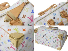Load image into Gallery viewer, LOUIS VUITTON ルイヴィトン モノグラムマルチカラー スピーディ30 ハンドバッグ M92643 村上隆 ホワイト ゴールド金具 美品 中古 4c069188