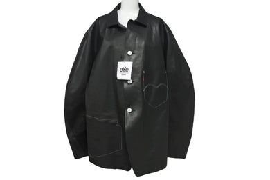 極美品 eYe JUNYA WATANABE MAN アイジュンヤワタナベマン Levi’s リーバイス Wネームレザージャケット WN-J914-100 サイズXL ブラック 中古 4c069201