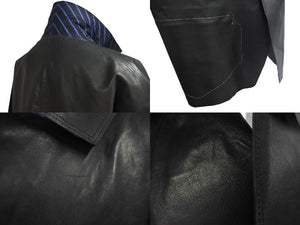 極美品 eYe JUNYA WATANABE MAN アイジュンヤワタナベマン Levi’s リーバイス Wネームレザージャケット WN-J914-100 サイズXL ブラック 中古 4c069201