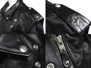 SACAI × Schott サカイ×ショット ダブルライダースジャケット 22-02875M サイズ4 ブラック ワンスター牛革 22AW 美品 中古 4c069206 
