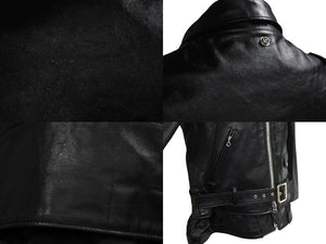 SACAI × Schott サカイ×ショット ダブルライダースジャケット 22-02875M サイズ4 ブラック ワンスター牛革 22AW 美品 中古 4c069206 