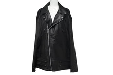 Load image into Gallery viewer, 極美品 UNDERCOVER ISM アンダーカバーイズム 後SWEAT切替レザー ライダースジャケット UI2B4205 サイズ4 牛革 ブラック 22AW 中古 4c069207