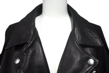 Load image into Gallery viewer, 極美品 UNDERCOVER ISM アンダーカバーイズム 後SWEAT切替レザー ライダースジャケット UI2B4205 サイズ4 牛革 ブラック 22AW 中古 4c069207