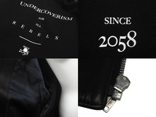 Load image into Gallery viewer, 極美品 UNDERCOVER ISM アンダーカバーイズム 後SWEAT切替レザー ライダースジャケット UI2B4205 サイズ4 牛革 ブラック 22AW 中古 4c069207