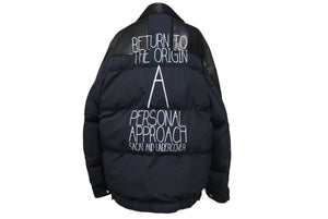極美品 SACAI × UNDERCOVER サカイ × アンダーカバー ダブルライダースジャケット UCZ9203 サイズ4 牛革 ポリエステル ブラック 中古 4c069210 