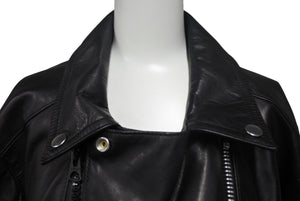 極美品 SACAI × UNDERCOVER サカイ × アンダーカバー ダブルライダースジャケット UCZ9203 サイズ4 牛革 ポリエステル ブラック 中古 4c069210 