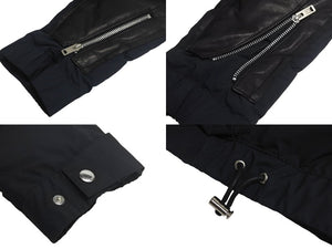 極美品 SACAI × UNDERCOVER サカイ × アンダーカバー ダブルライダースジャケット UCZ9203 サイズ4 牛革 ポリエステル ブラック 中古 4c069210 
