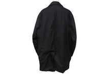 Load image into Gallery viewer, 極美品 Paul Harnden ポールハーデン マックコート ジャケット サイズM ストライプ 比翼ボタン ブラック ウール 中古 4c069213