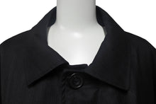 Load image into Gallery viewer, 極美品 Paul Harnden ポールハーデン マックコート ジャケット サイズM ストライプ 比翼ボタン ブラック ウール 中古 4c069213