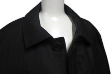 Load image into Gallery viewer, 極美品 Paul Harnden ポールハーデン マックコート ジャケット サイズM ストライプ 比翼ボタン ブラック ウール 中古 4c069213