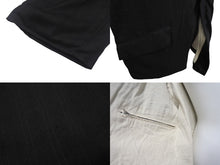 Load image into Gallery viewer, 極美品 Paul Harnden ポールハーデン マックコート ジャケット サイズM ストライプ 比翼ボタン ブラック ウール 中古 4c069213