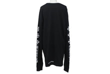 Load image into Gallery viewer, CHROME HEARTS クロムハーツ 長袖Ｔシャツ サイズXL CHプラス スクロールロゴ プリント ブラック ホワイト 良品 中古 4c069220