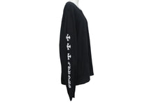 Load image into Gallery viewer, CHROME HEARTS クロムハーツ 長袖Ｔシャツ サイズXL CHプラス スクロールロゴ プリント ブラック ホワイト 良品 中古 4c069220