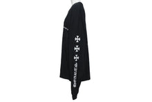 Load image into Gallery viewer, CHROME HEARTS クロムハーツ 長袖Ｔシャツ サイズXL CHプラス スクロールロゴ プリント ブラック ホワイト 良品 中古 4c069220