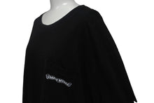 Load image into Gallery viewer, CHROME HEARTS クロムハーツ 長袖Ｔシャツ サイズXL CHプラス スクロールロゴ プリント ブラック ホワイト 良品 中古 4c069220