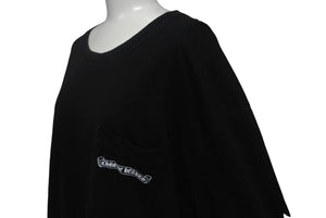 CHROME HEARTS クロムハーツ 長袖Ｔシャツ サイズXL CHプラス スクロールロゴ プリント ブラック ホワイト 良品 中古 4c069220
