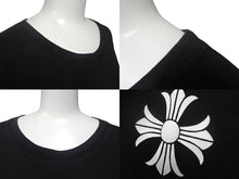 Load image into Gallery viewer, CHROME HEARTS クロムハーツ 長袖Ｔシャツ サイズXL CHプラス スクロールロゴ プリント ブラック ホワイト 良品 中古 4c069220