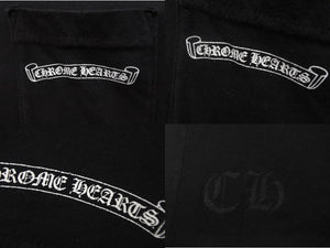 CHROME HEARTS クロムハーツ 長袖Ｔシャツ サイズXL CHプラス スクロールロゴ プリント ブラック ホワイト 良品 中古 4c069220