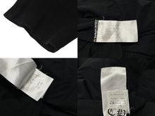 Load image into Gallery viewer, CHROME HEARTS クロムハーツ 長袖Ｔシャツ サイズXL CHプラス スクロールロゴ プリント ブラック ホワイト 良品 中古 4c069220