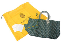 Load image into Gallery viewer, 新品未使用 GOYARD ゴヤール サンルイPM バッグ トートバッグ STLOUIPMLTY09CL09P PVC レザー ヘリンボーン グリーン 中古 4c069222