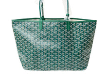 Load image into Gallery viewer, 新品未使用 GOYARD ゴヤール サンルイPM バッグ トートバッグ STLOUIPMLTY09CL09P PVC レザー ヘリンボーン グリーン 中古 4c069222