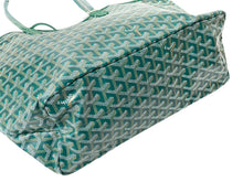 Load image into Gallery viewer, 新品未使用 GOYARD ゴヤール サンルイPM バッグ トートバッグ STLOUIPMLTY09CL09P PVC レザー ヘリンボーン グリーン 中古 4c069222