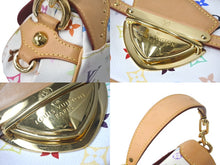 Load image into Gallery viewer, LOUIS VUITTON ルイヴィトン マリリンPM ハンドバッグ M40127 モノグラム マルチカラー ホワイト ゴールド金具 村上隆 美品 中古 4c069224